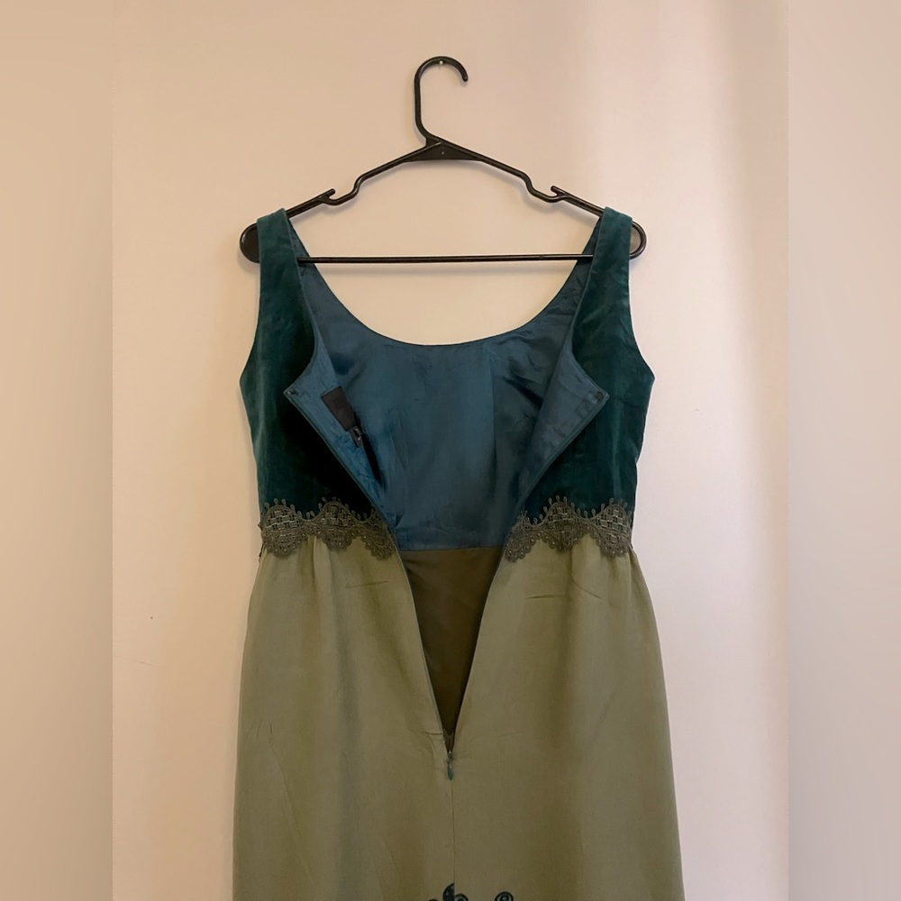 Anna Sui Green Velvet Dress - Picture 3 of 5